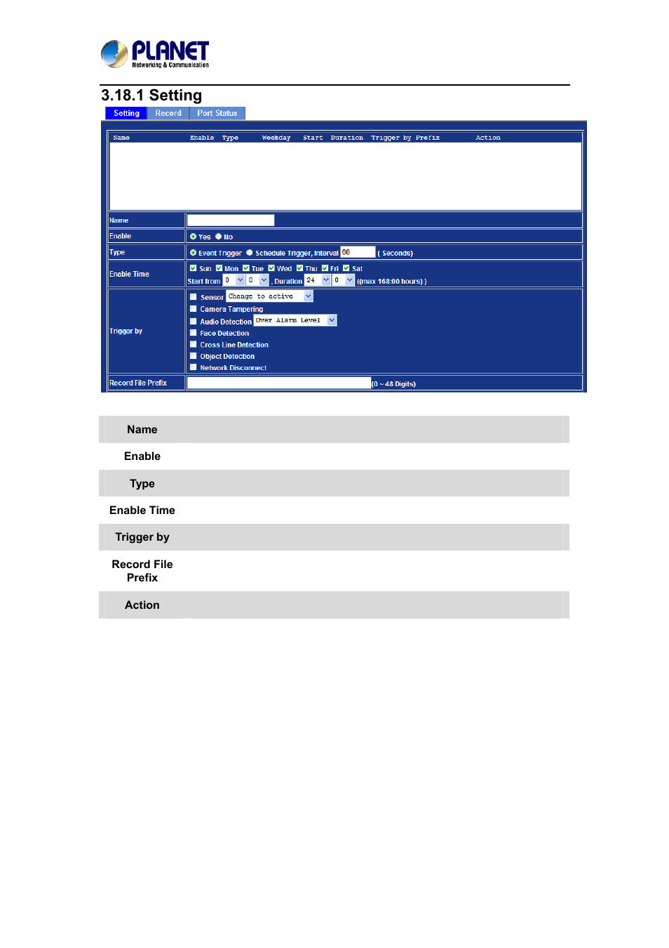 1 setting | PLANET ICA-4200V User Manual | Page 73 / 87