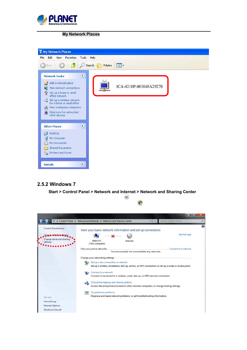 2 windows 7 | PLANET ICA-4210P User Manual | Page 26 / 93
