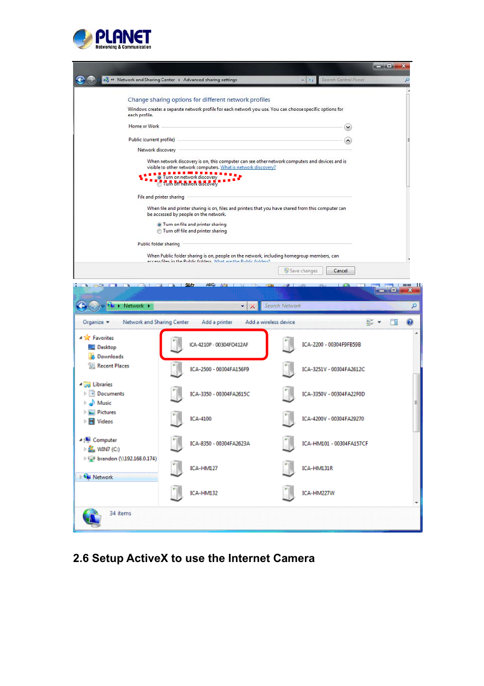 6 setup activex to use the internet camera | PLANET ICA-4210P User Manual | Page 27 / 93