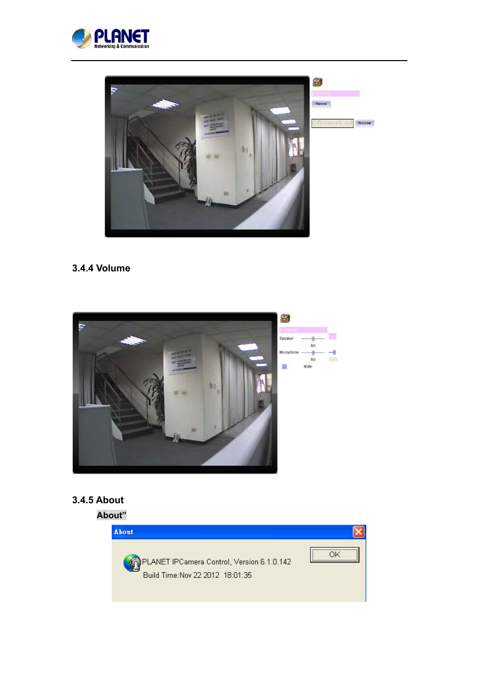 4 volume, 5 about, 4 volume 3.4.5 about | PLANET ICA-4210P User Manual | Page 36 / 93