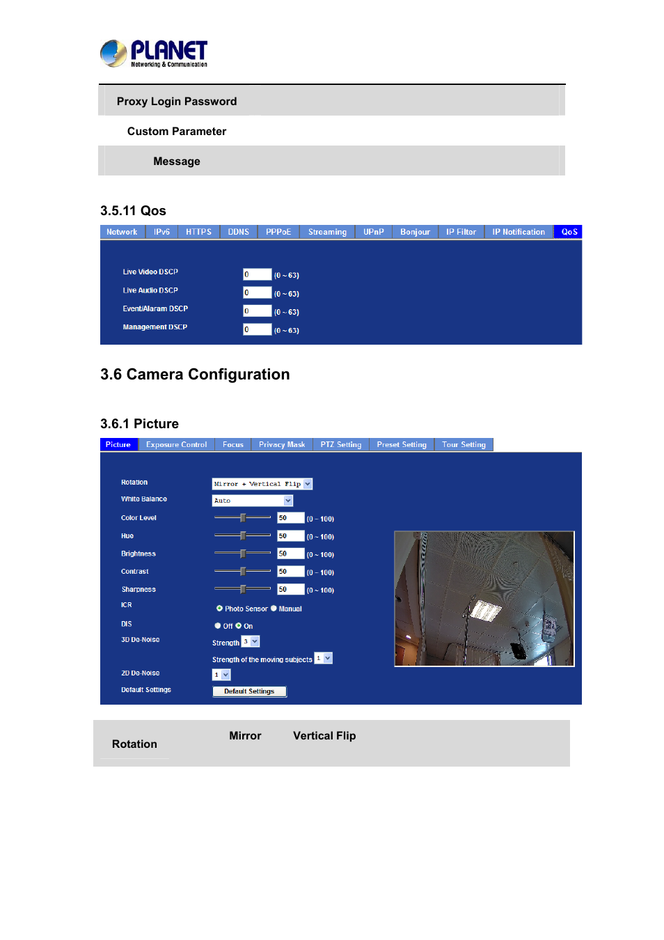11 qos, 6 camera configuration, 1 picture | PLANET ICA-4210P User Manual | Page 45 / 93