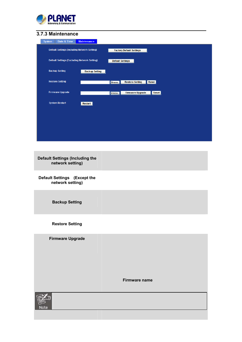 3 maintenance | PLANET ICA-4210P User Manual | Page 54 / 93
