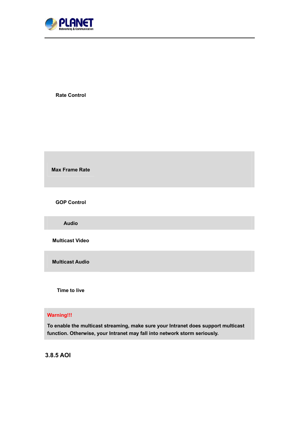 5 aoi | PLANET ICA-4210P User Manual | Page 60 / 93