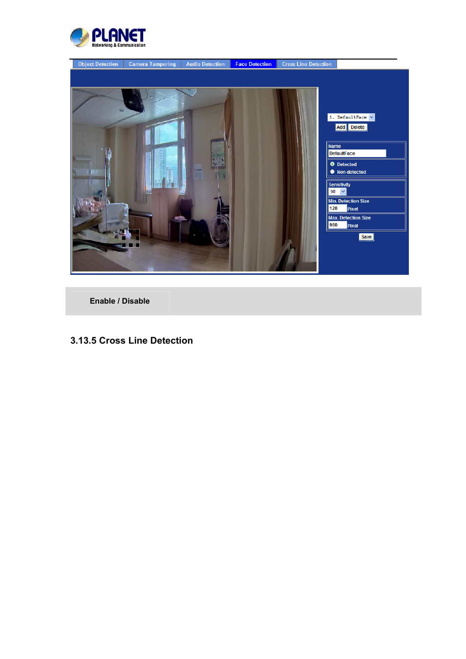 5 cross line detection | PLANET ICA-4210P User Manual | Page 69 / 93