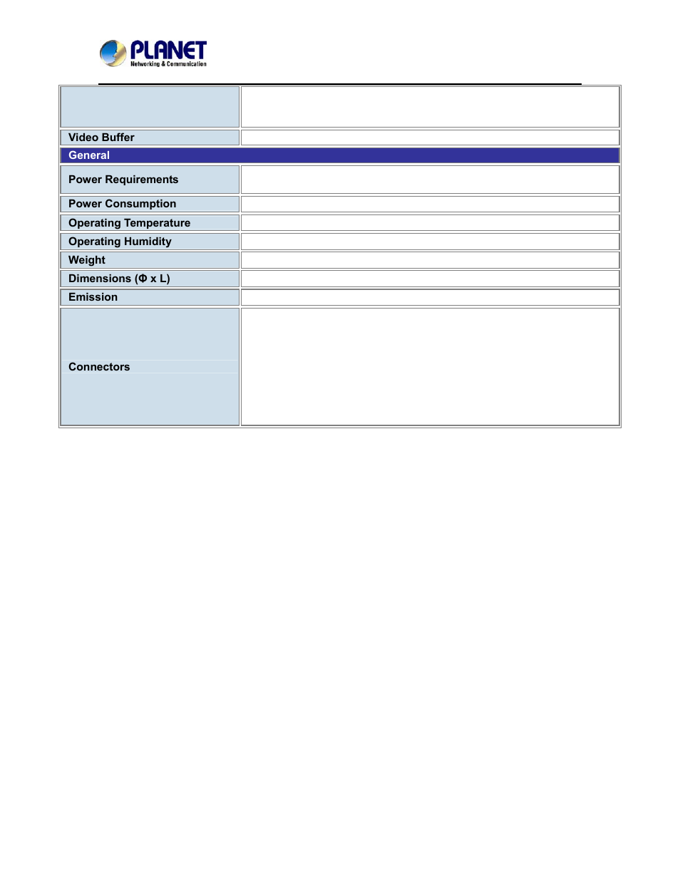 PLANET ICA-4500V User Manual | Page 12 / 99