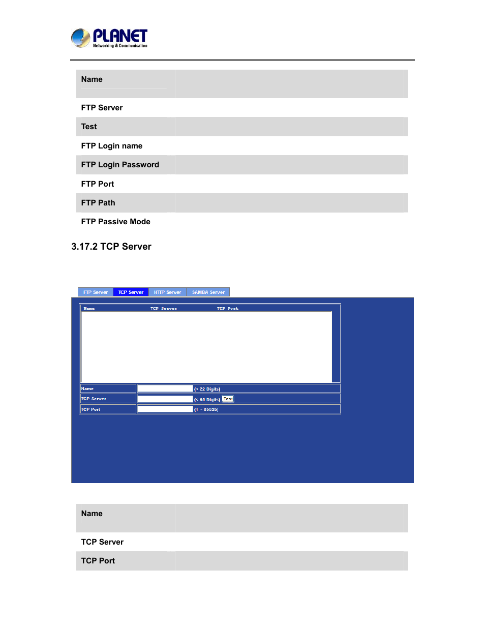 2 tcp server | PLANET ICA-4500V User Manual | Page 79 / 99