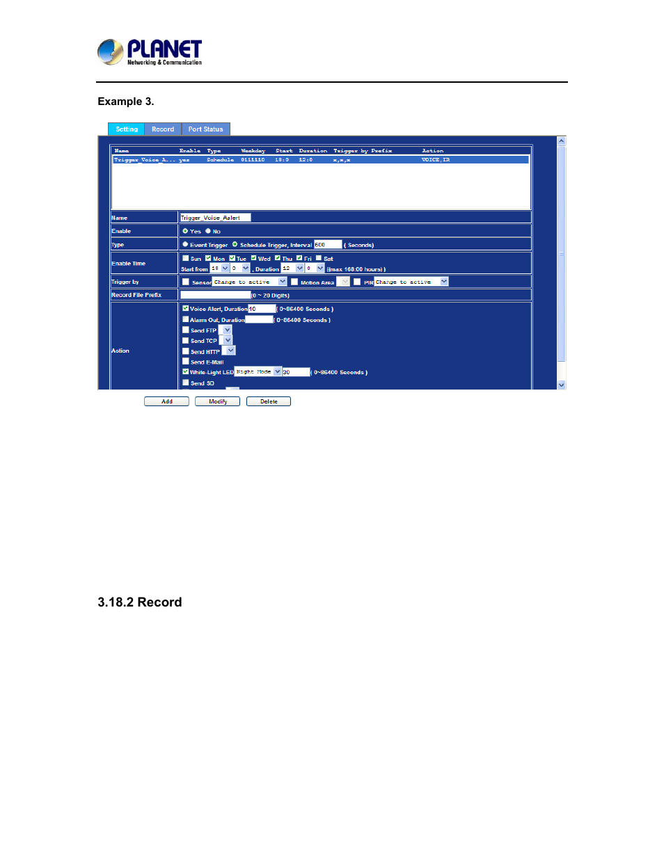 2 record | PLANET ICA-4500V User Manual | Page 85 / 99