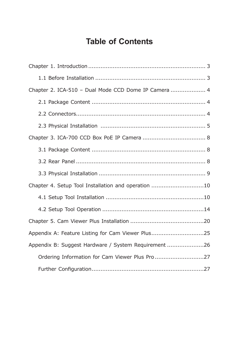 PLANET ICA-510 User Manual | Page 2 / 28