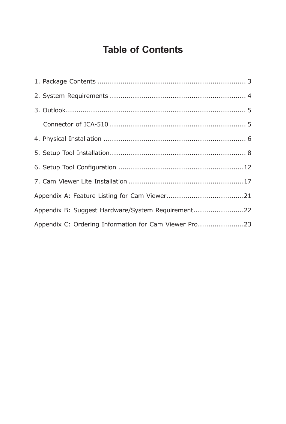 PLANET ICA-510 User Manual | Page 2 / 24