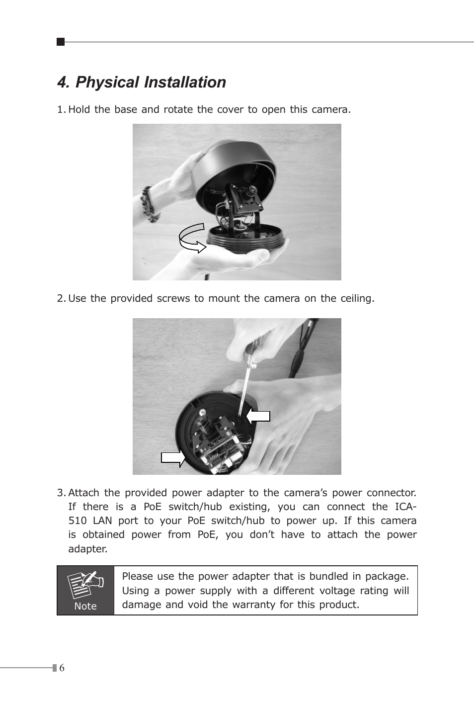 Physical installation | PLANET ICA-510 User Manual | Page 6 / 24