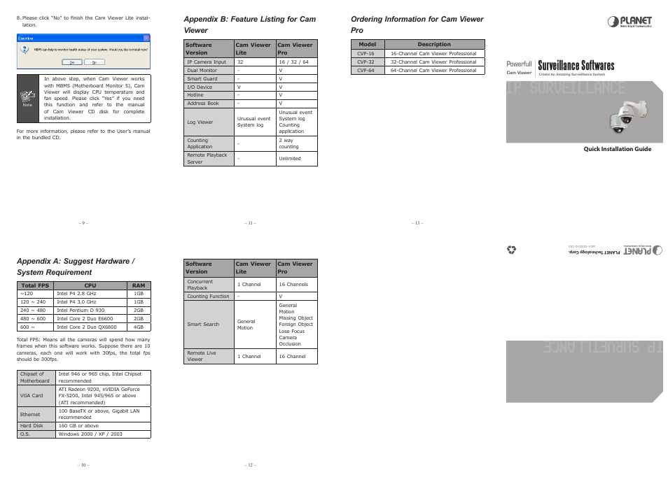 Ip surveillance, Surveillance softwares, Surveillance softw ares | Powerfull, Pow erfu ll | PLANET ICA-510 User Manual | Page 2 / 2