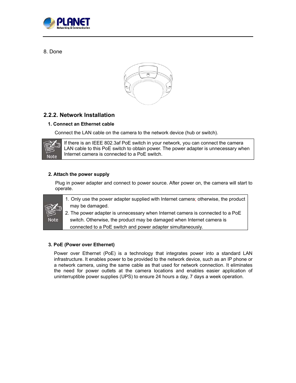 Network installation, 2 network installation | PLANET ICA-5150 User Manual | Page 14 / 90