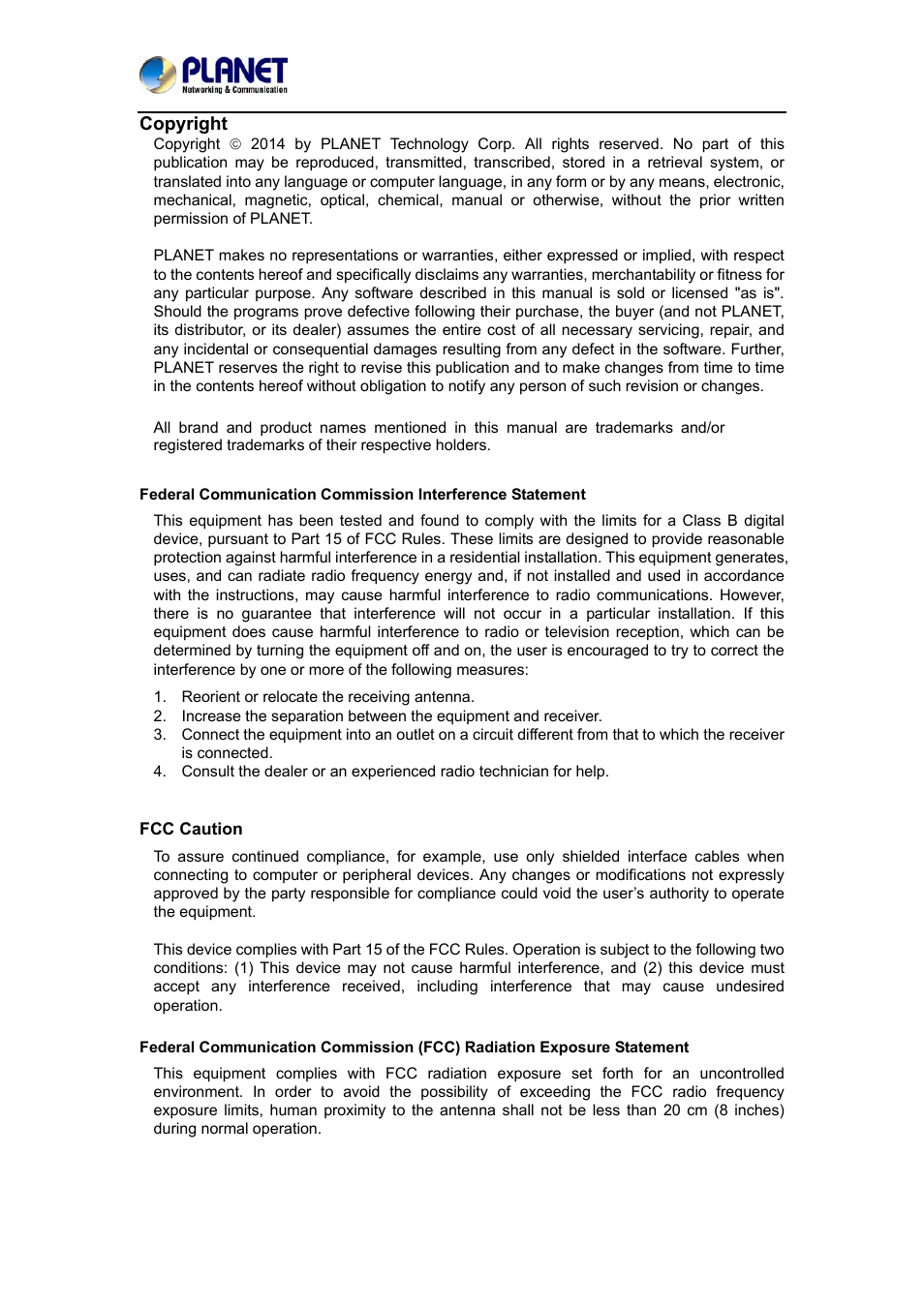 PLANET ICA-5150 User Manual | Page 2 / 90