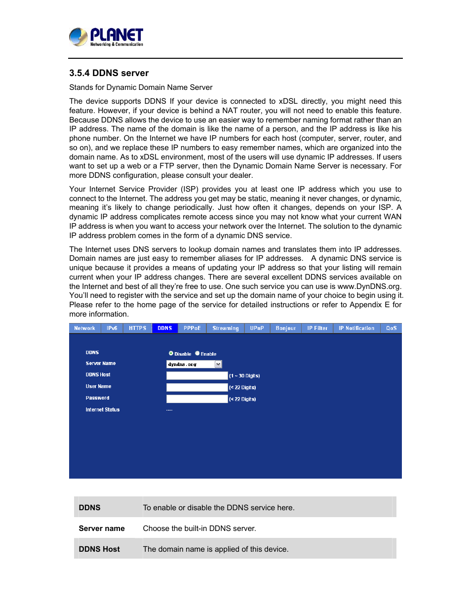 4 ddns server | PLANET ICA-5150 User Manual | Page 40 / 90