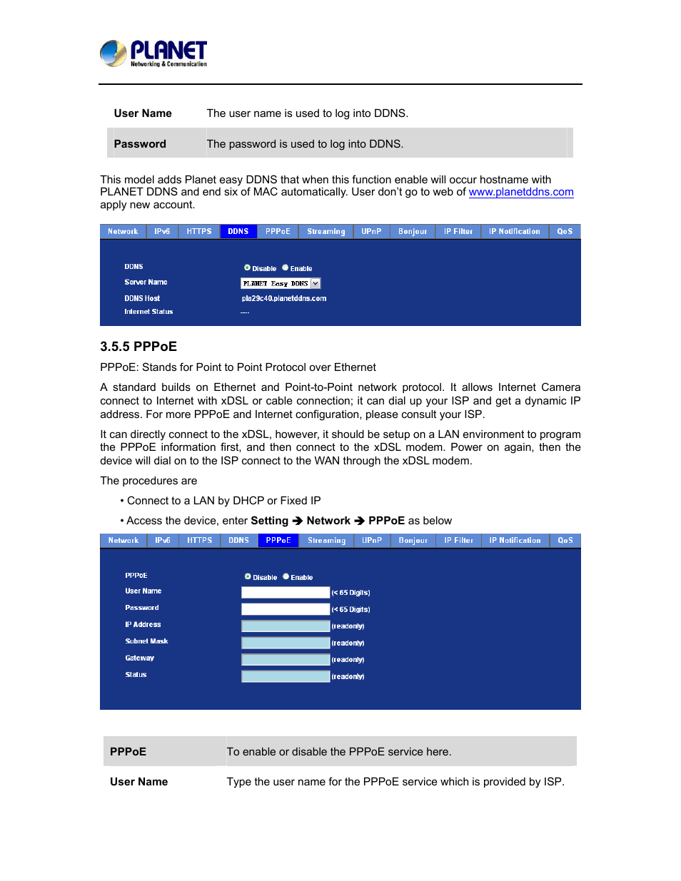 5 pppoe | PLANET ICA-5150 User Manual | Page 41 / 90