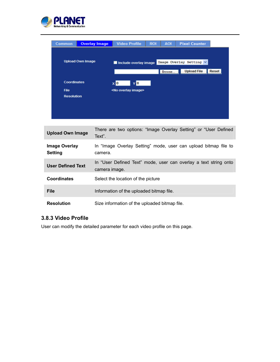 3 video profile | PLANET ICA-5150 User Manual | Page 54 / 90