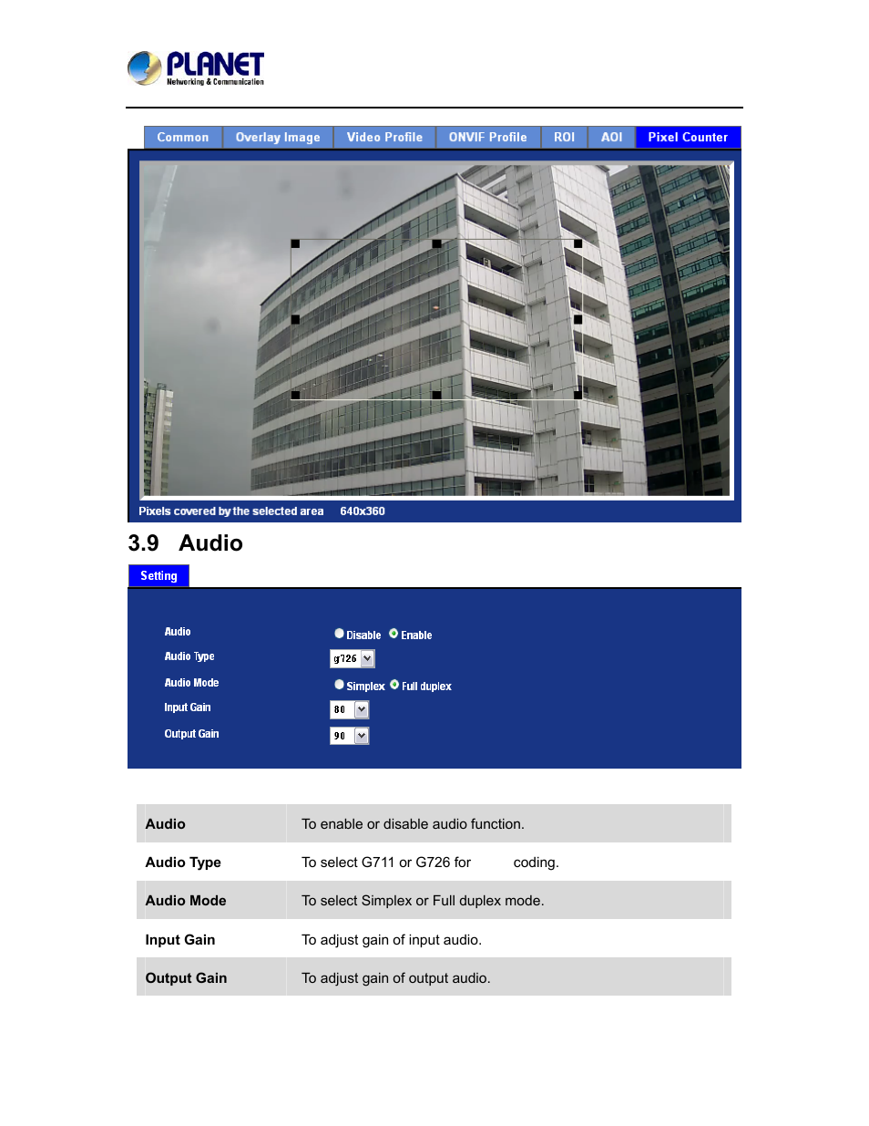 9 audio | PLANET ICA-5150 User Manual | Page 60 / 90