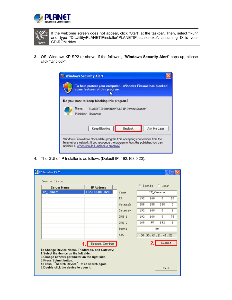 PLANET ICA-5250 User Manual | Page 16 / 74