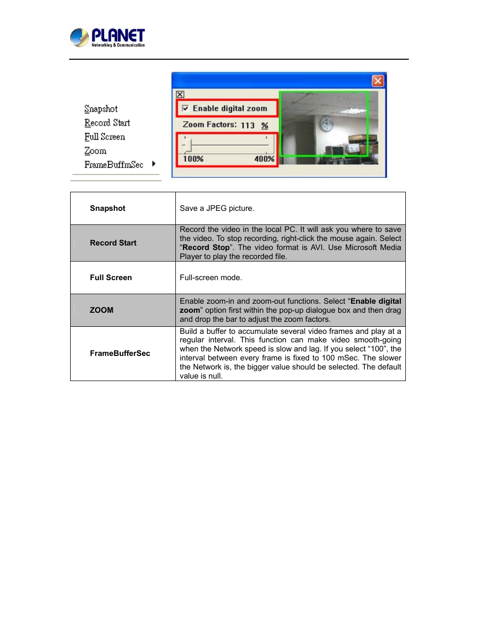 PLANET ICA-5250 User Manual | Page 31 / 74
