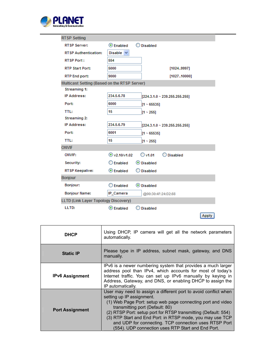 PLANET ICA-5250 User Manual | Page 38 / 74