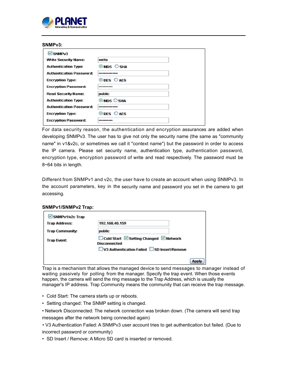 PLANET ICA-5250 User Manual | Page 42 / 74