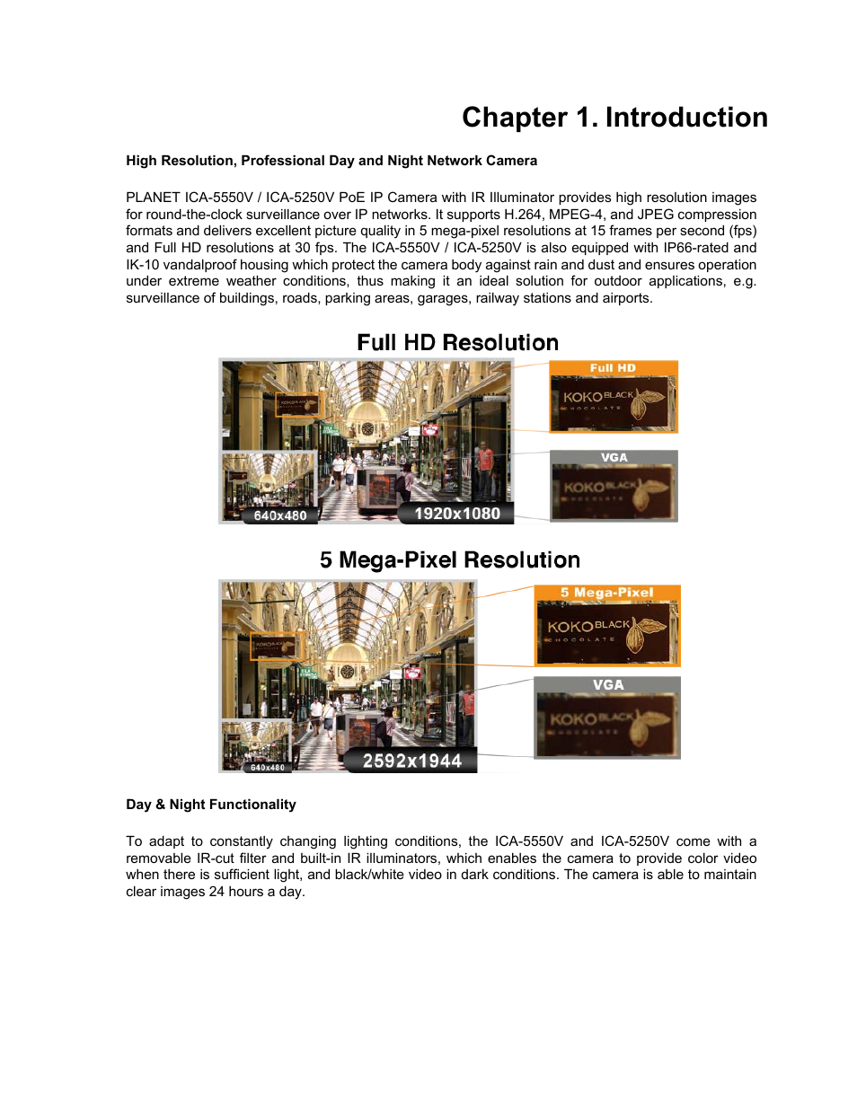 Chapter1. introduction, Chapter 1, Introduction | Chapter 1. introduction | PLANET ICA-5250V User Manual | Page 6 / 81