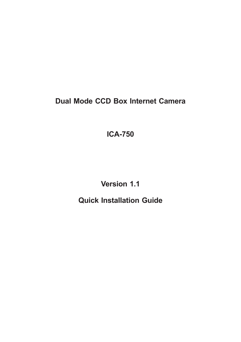 PLANET ICA-750 User Manual | 20 pages