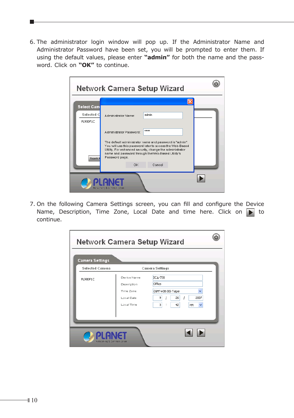 PLANET ICA-750 User Manual | Page 10 / 20