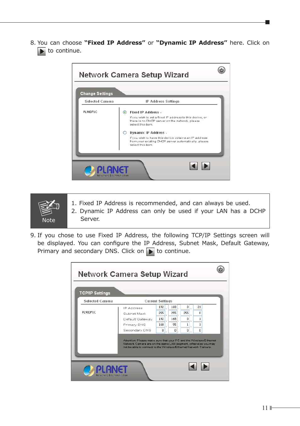 PLANET ICA-750 User Manual | Page 11 / 20