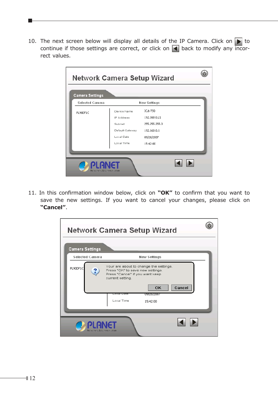 PLANET ICA-750 User Manual | Page 12 / 20