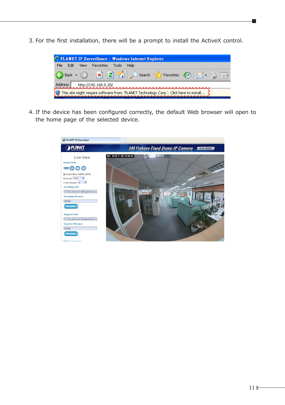 PLANET ICA-8200 User Manual | Page 11 / 12
