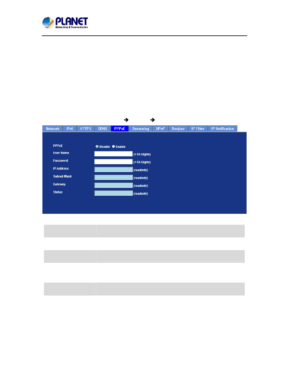 Pppoe | PLANET ICA-8350 User Manual | Page 45 / 103