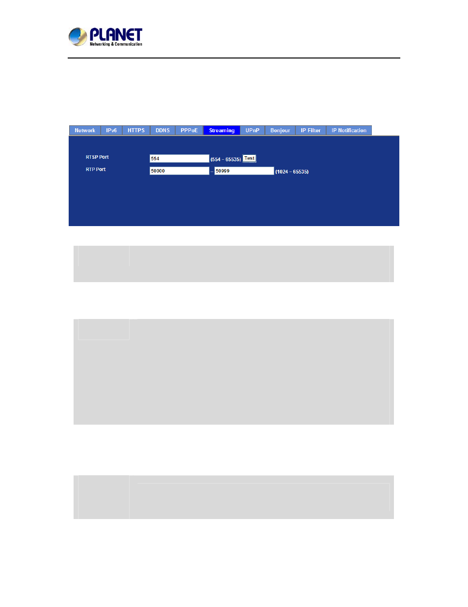 Streaming | PLANET ICA-8350 User Manual | Page 46 / 103