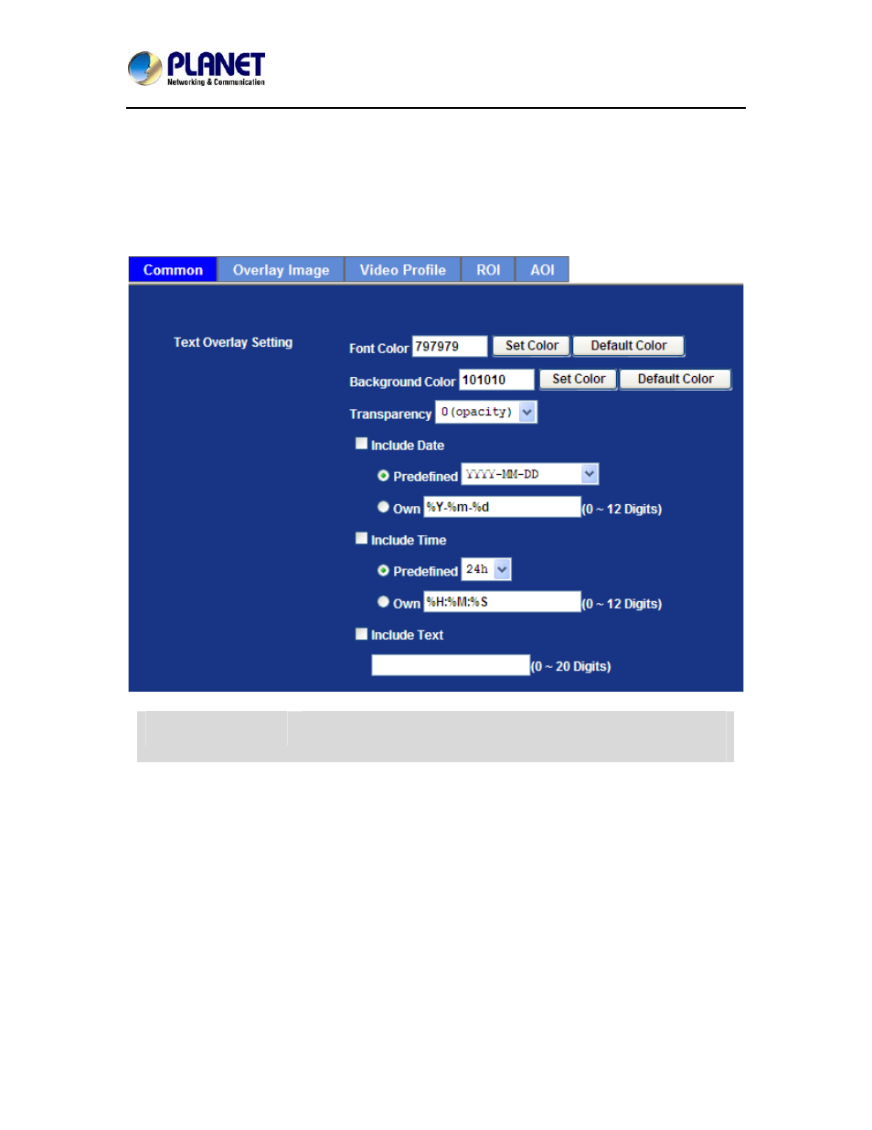 Video, Common | PLANET ICA-8350 User Manual | Page 59 / 103