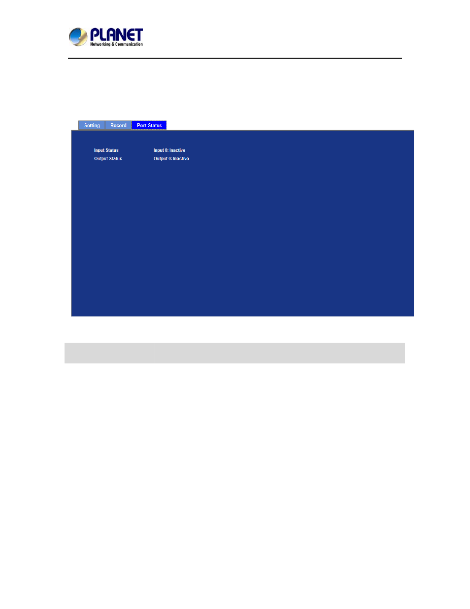 Port status | PLANET ICA-8350 User Manual | Page 87 / 103