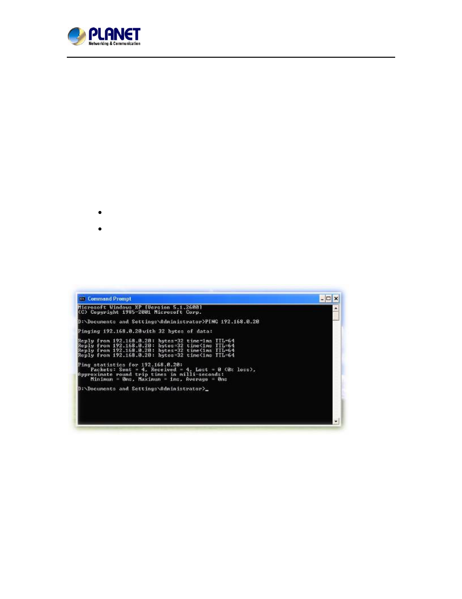 Chapter 9. ping ip address, Chapter 9.ping ip address | PLANET ICA-8350 User Manual | Page 92 / 103