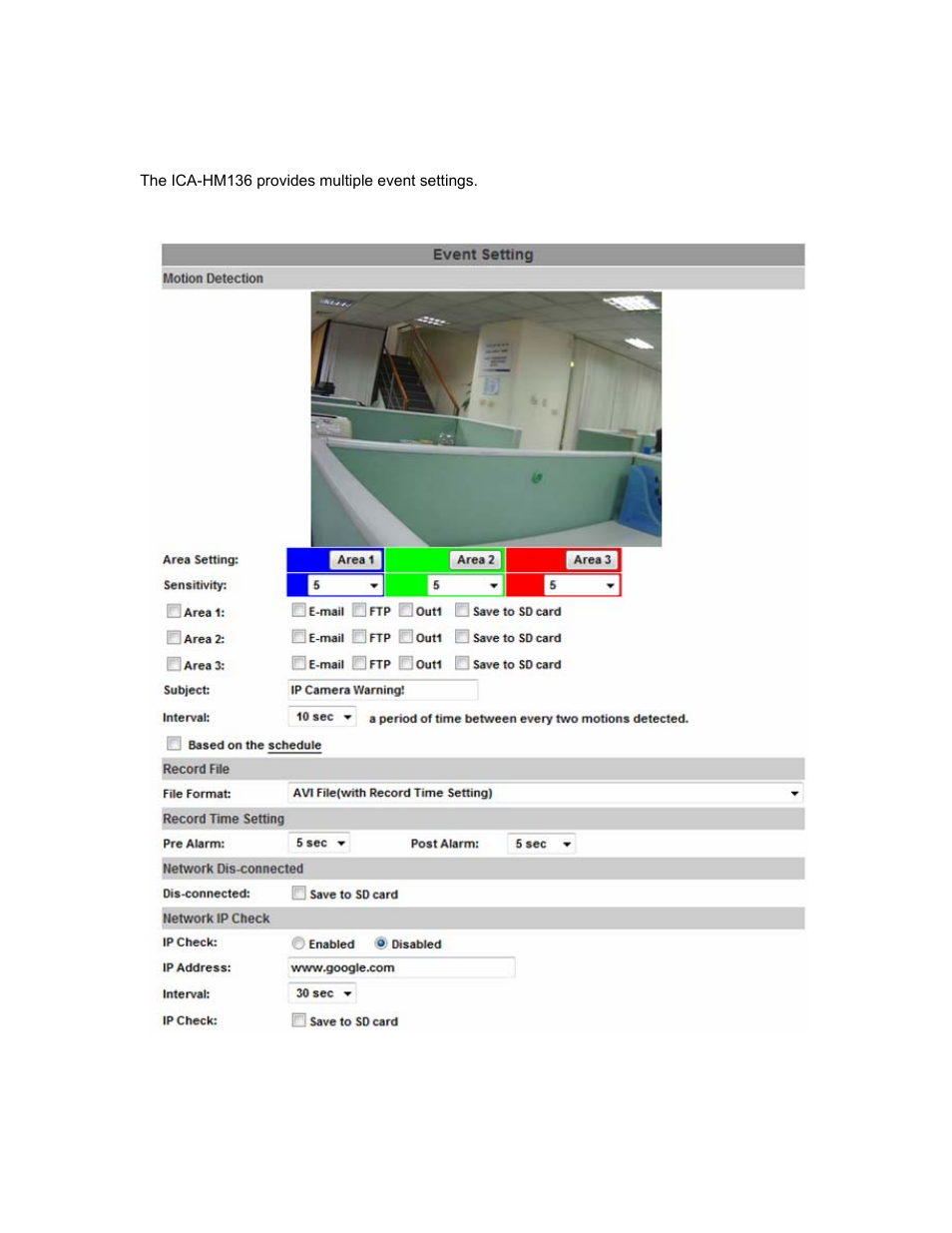 4 event list, 1 event setting, 1 event settinig | PLANET ICA-HM136 User Manual | Page 48 / 72