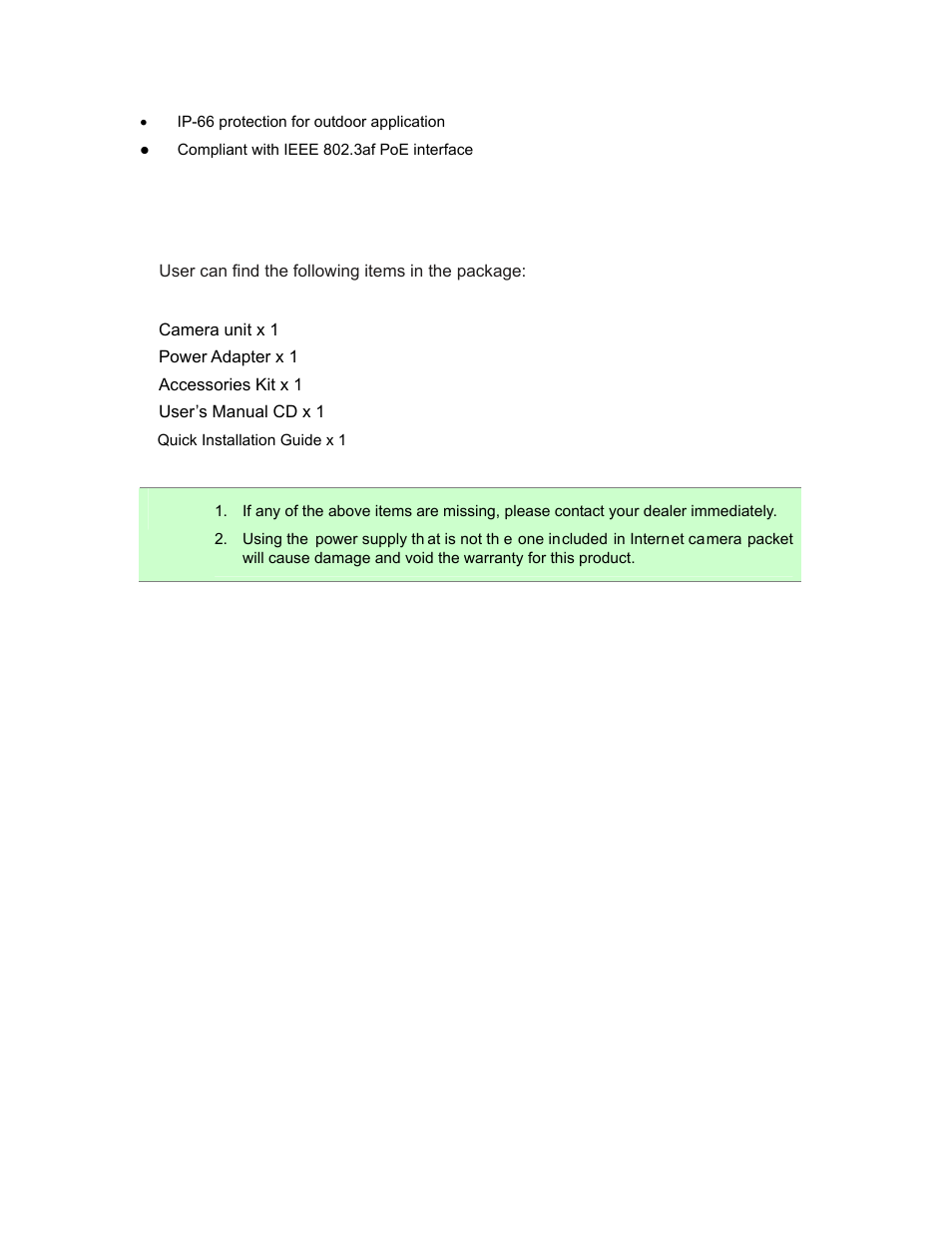 3 package contents | PLANET ICA-HM136 User Manual | Page 7 / 72