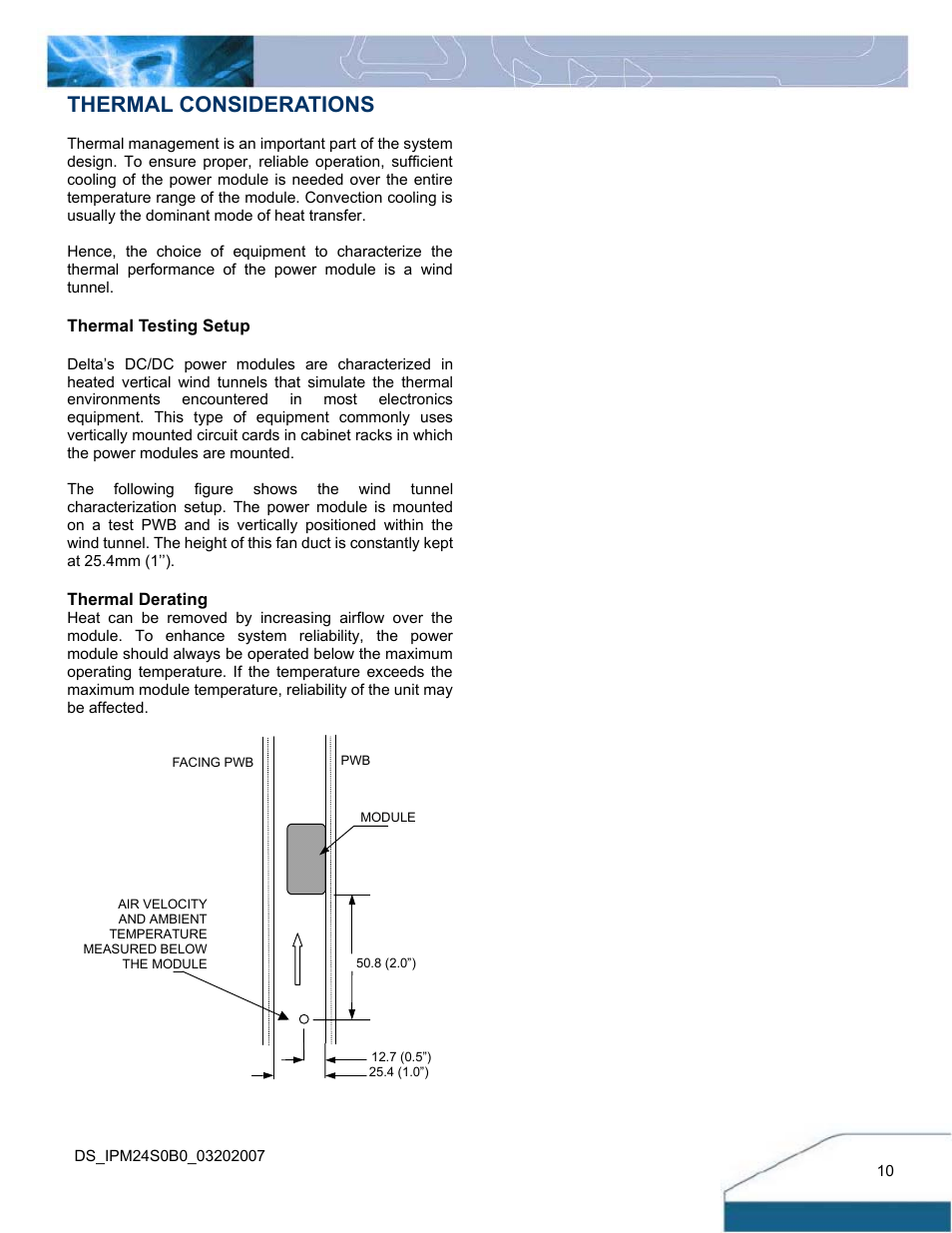 Thermal considerations | Delta Electronics IPM24S0B0 User Manual | Page 10 / 14
