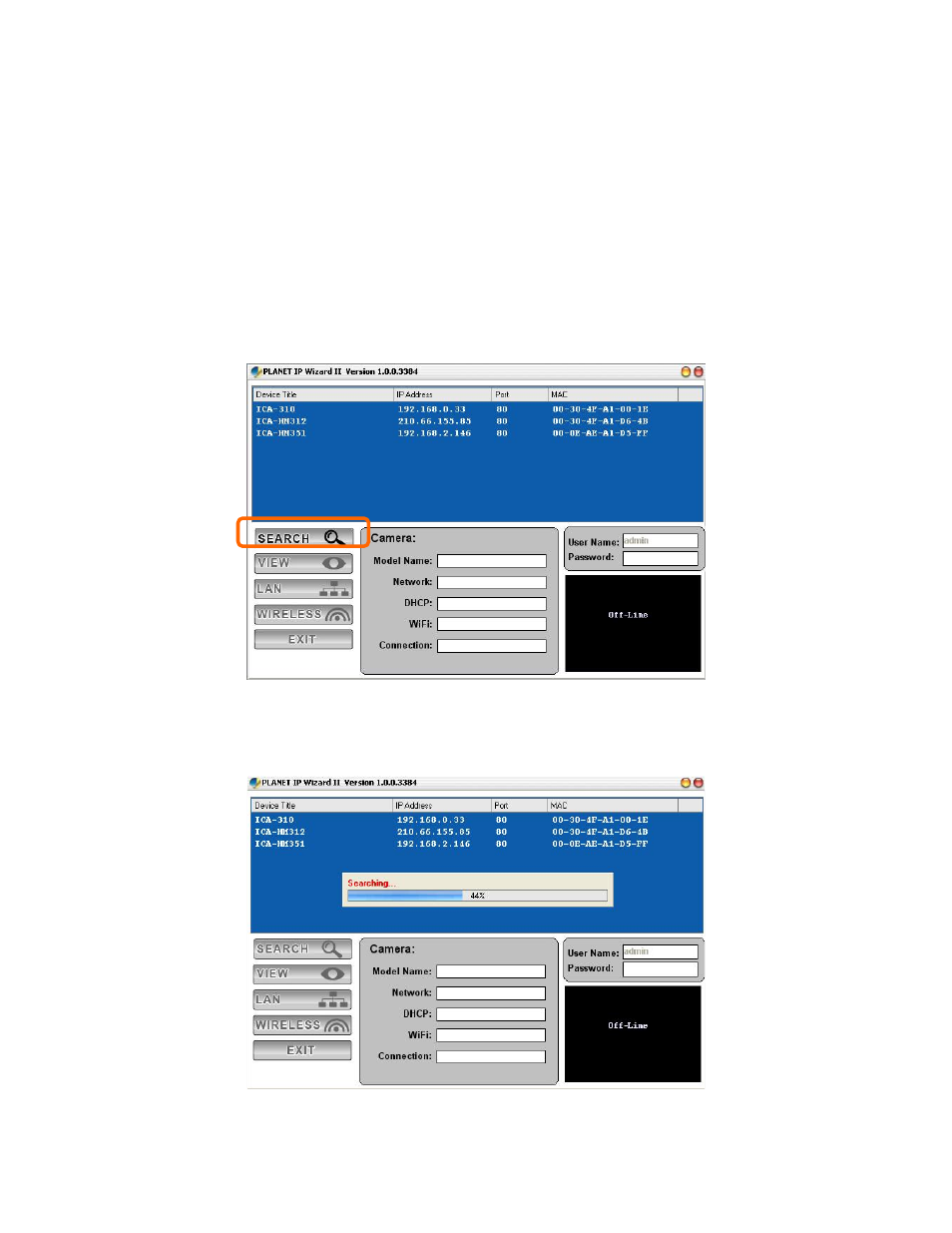 5 preparation, 1 search and view by planet ipwizard | PLANET ICA-HM312 User Manual | Page 14 / 94