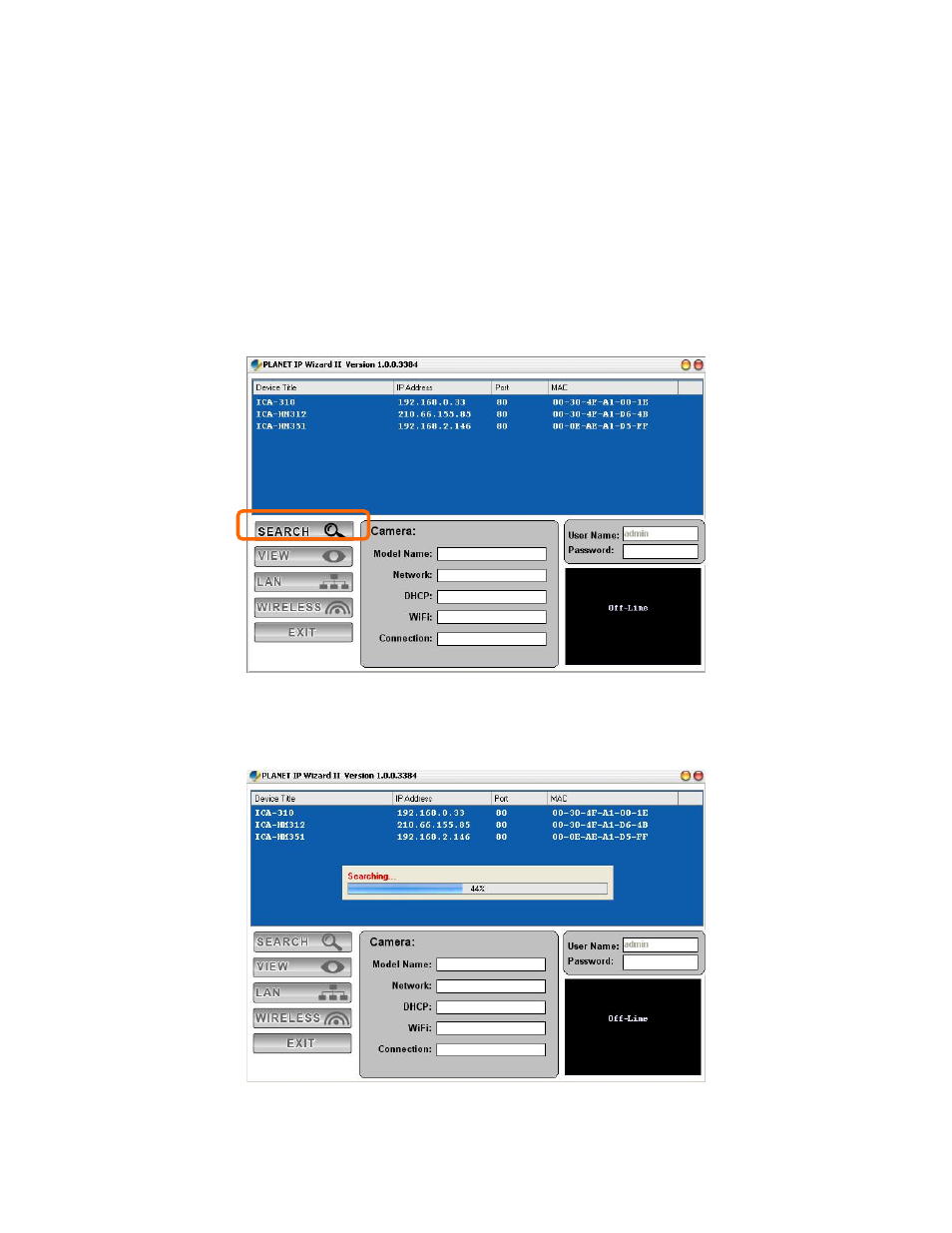 5 preparation, 1 search and view by planet ipwizard | PLANET ICA-HM351 User Manual | Page 14 / 95