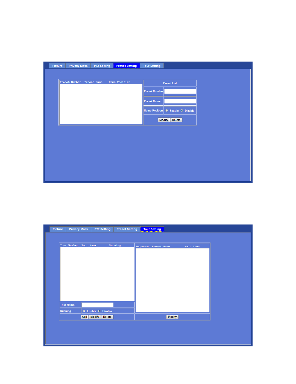 4 preset setting, 5 tour setting | PLANET ICA-HM351 User Manual | Page 54 / 95