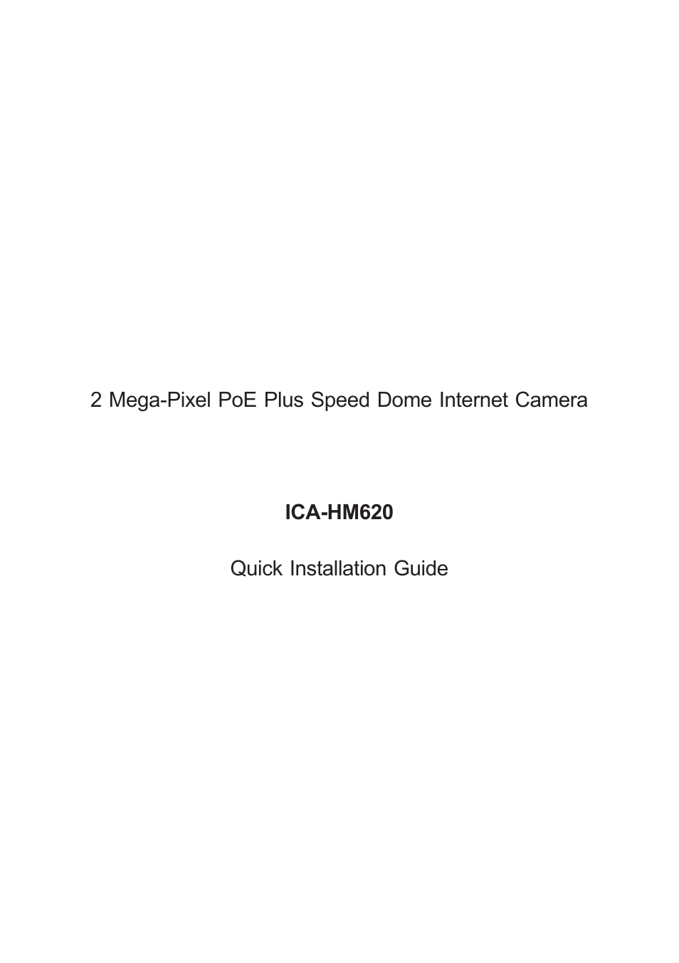PLANET ICA-HM620 User Manual | 12 pages