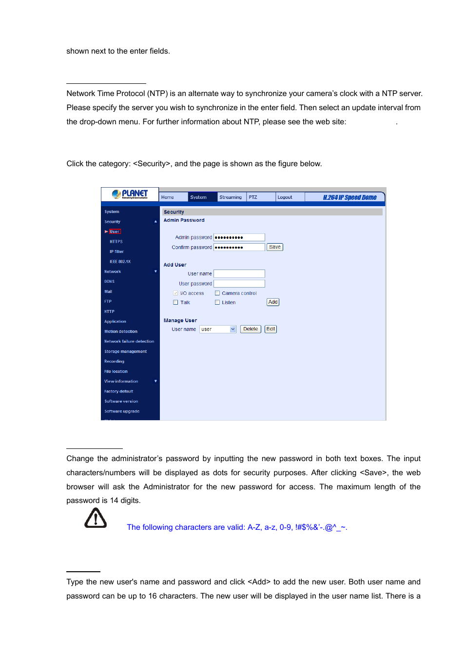 2 security, 1 user, Security | PLANET ICA-HM620 User Manual | Page 34 / 109