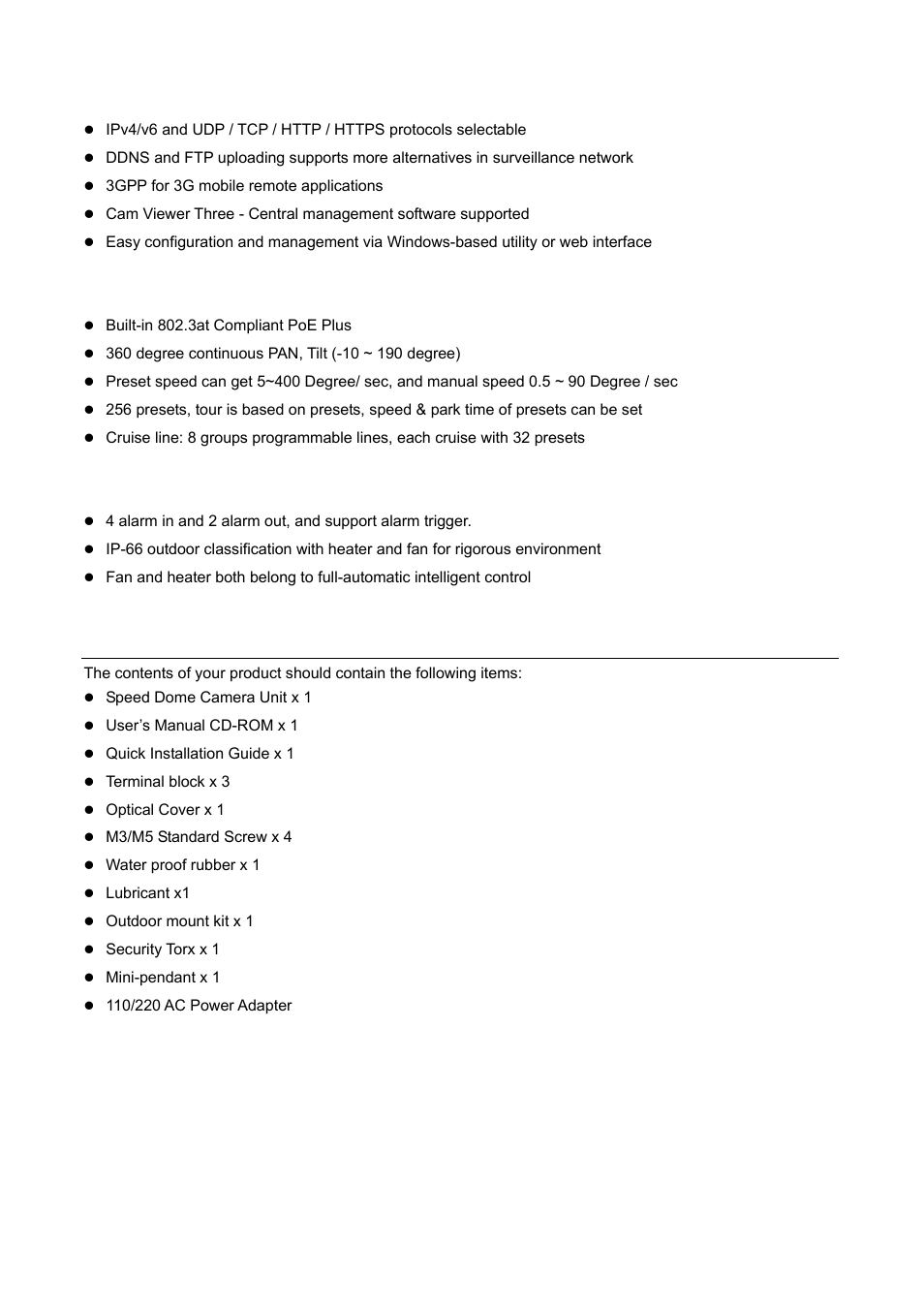 Package content | PLANET ICA-HM620 User Manual | Page 7 / 109