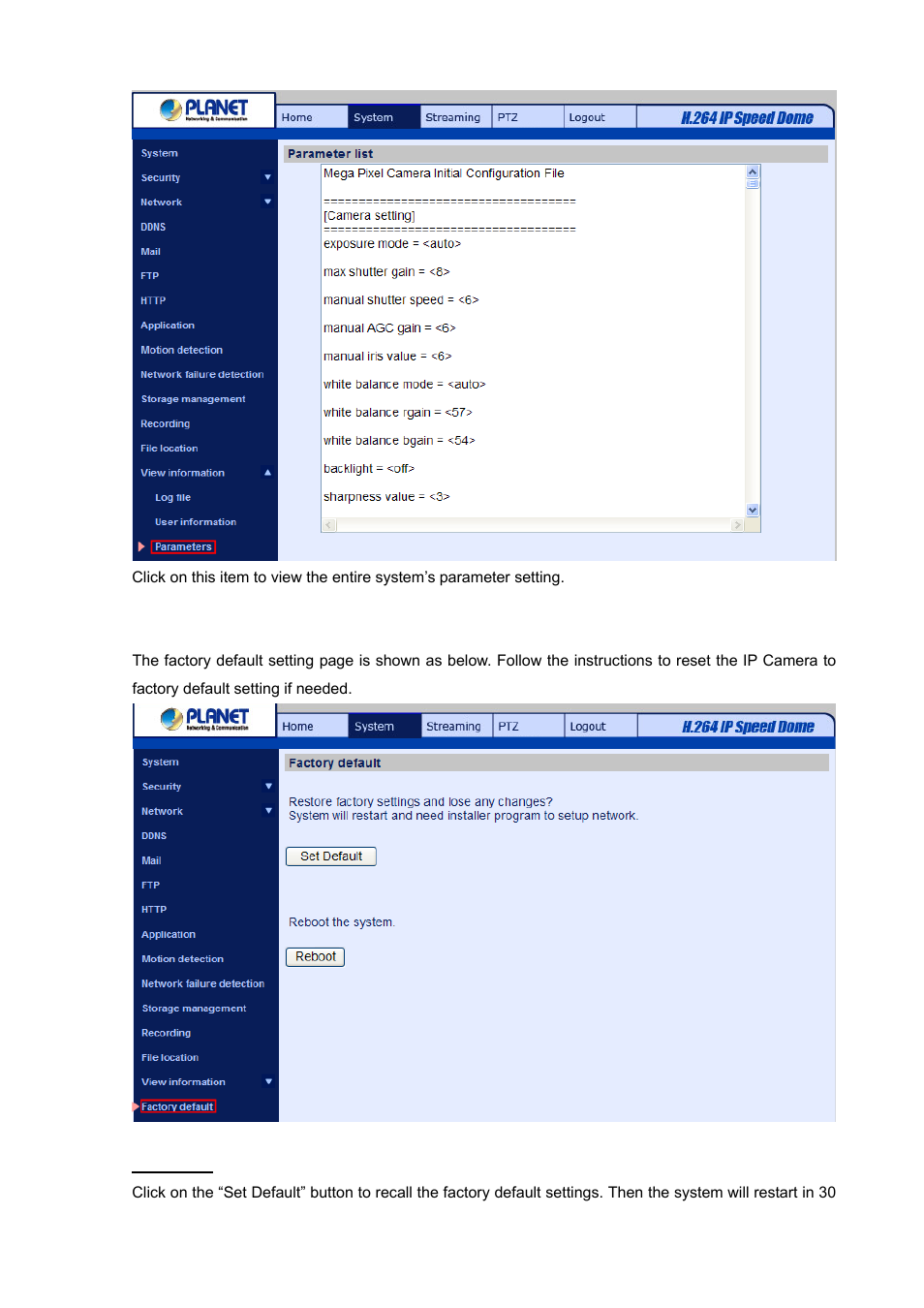 15 factory default, Factory default | PLANET ICA-HM620 User Manual | Page 72 / 109