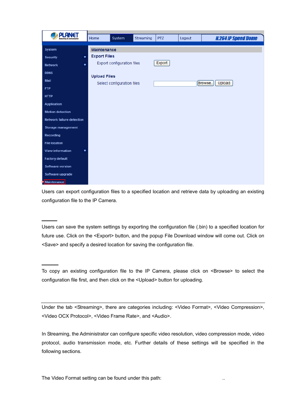 4 video and audio streaming settings, Video format (video resolution/ video deinterlace) | PLANET ICA-HM620 User Manual | Page 77 / 109