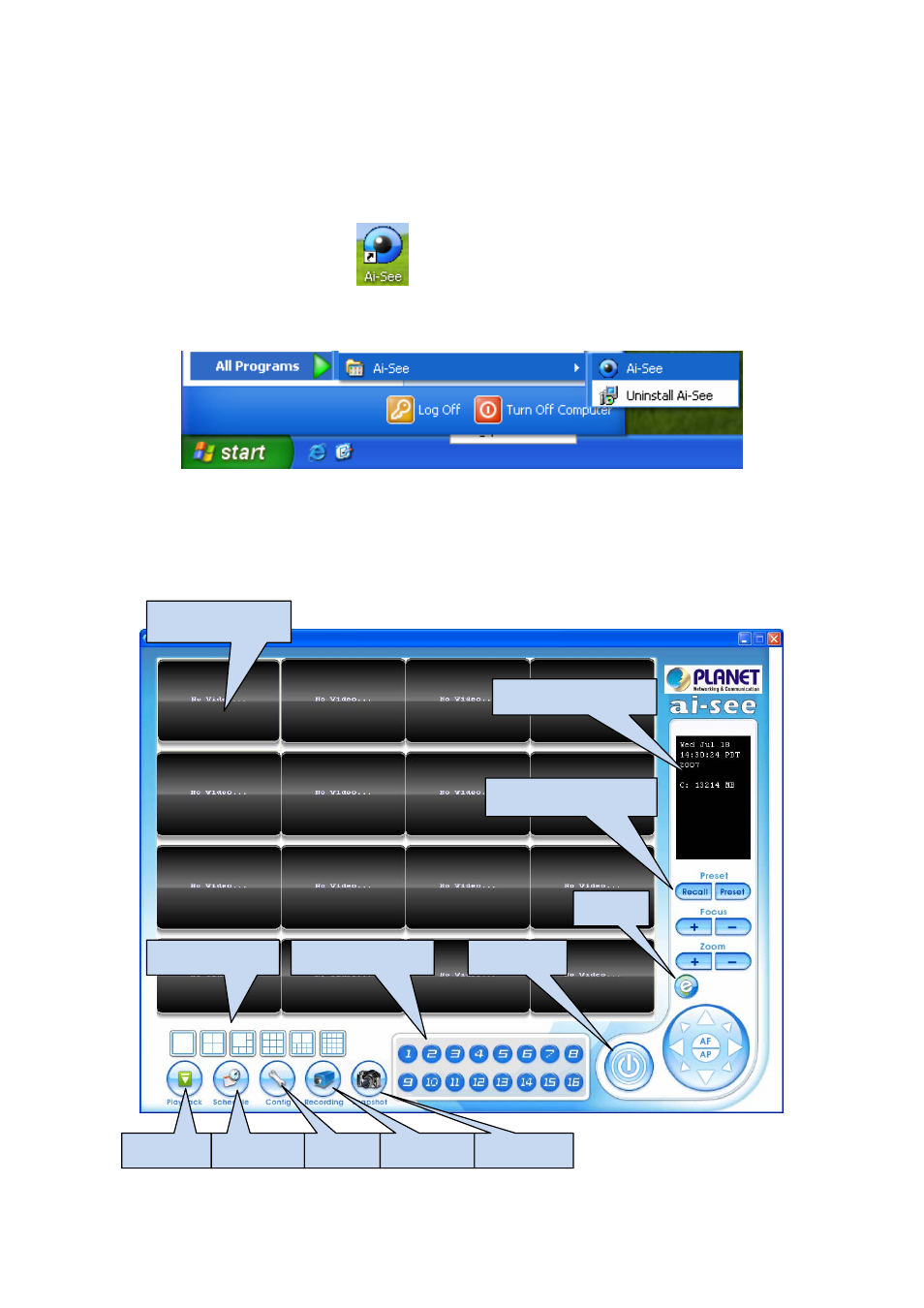 Configuration utility, 1 main console | PLANET ICA-M230 User Manual | Page 11 / 19