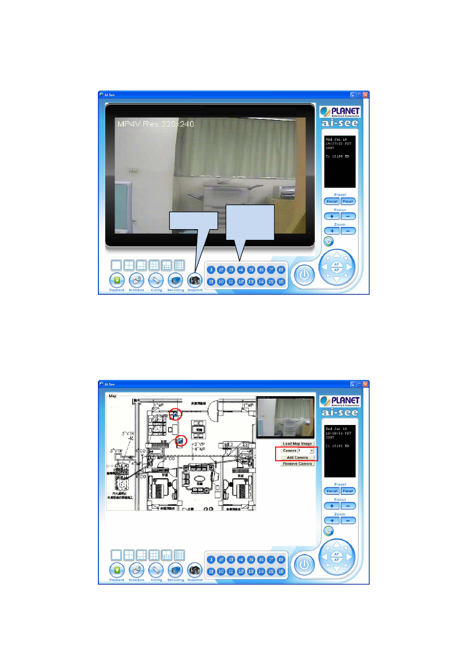 6 snapshot, 7 e-map, 6 snapshot 3.7 e-map | PLANET ICA-M230 User Manual | Page 18 / 19