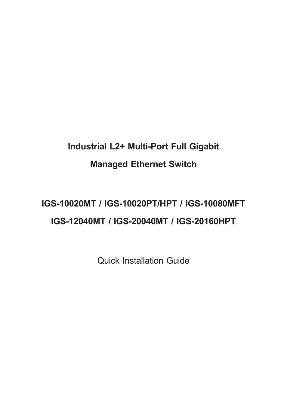 PLANET IGS-10020HPT User Manual | 20 pages